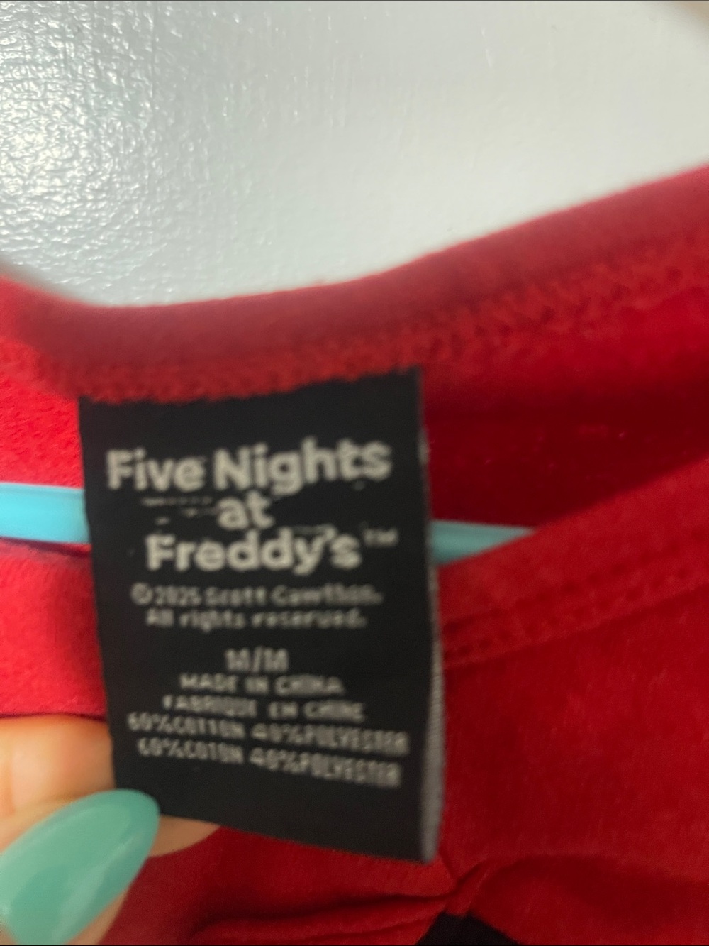 Five nights at Freddy’s jersey sweatshirt, size medium - Picture 3 of 5
